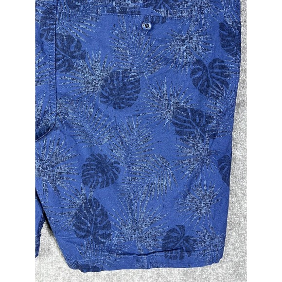 Original Weatherproof Vintage Chino Shorts Mens Sz 40‎ Stretch Blue Leaf Pockets - Picture 12 of 16